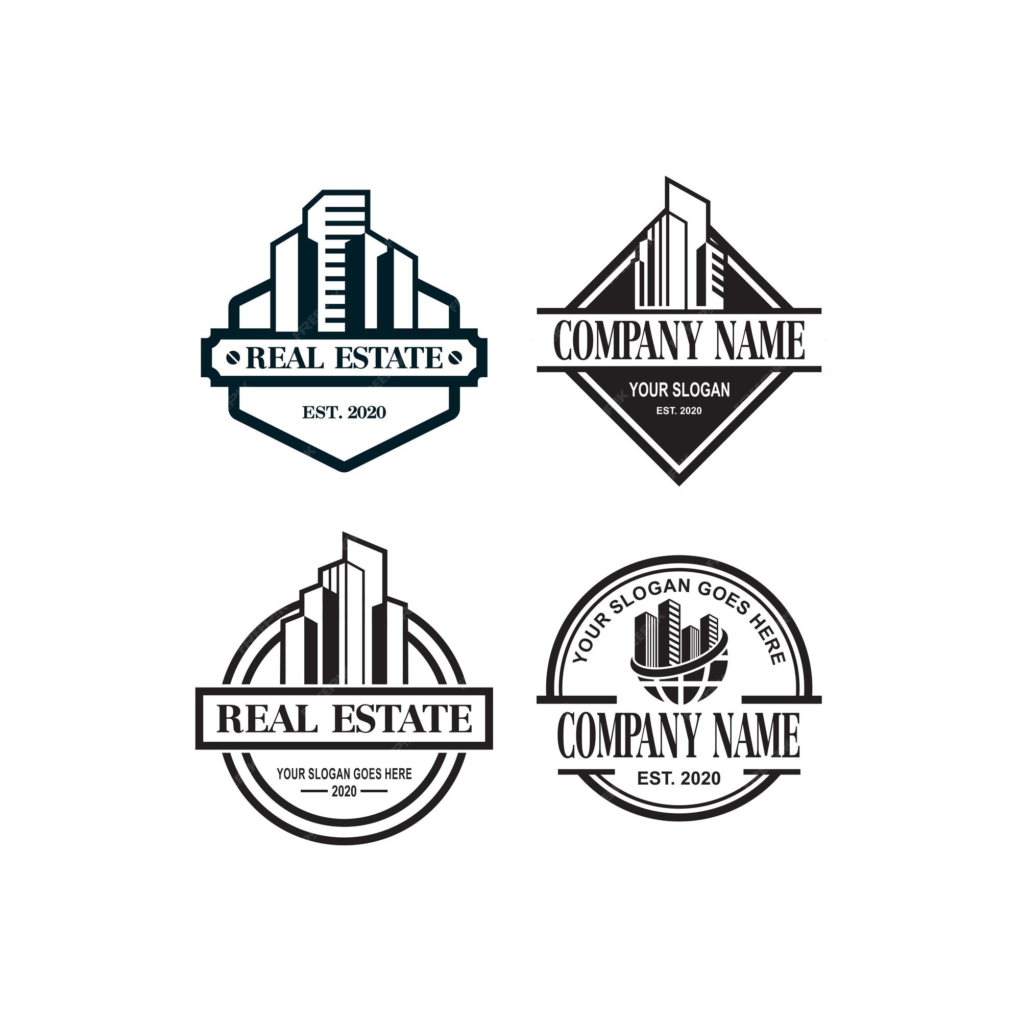 Premium Vector | Real estate logo construction logo