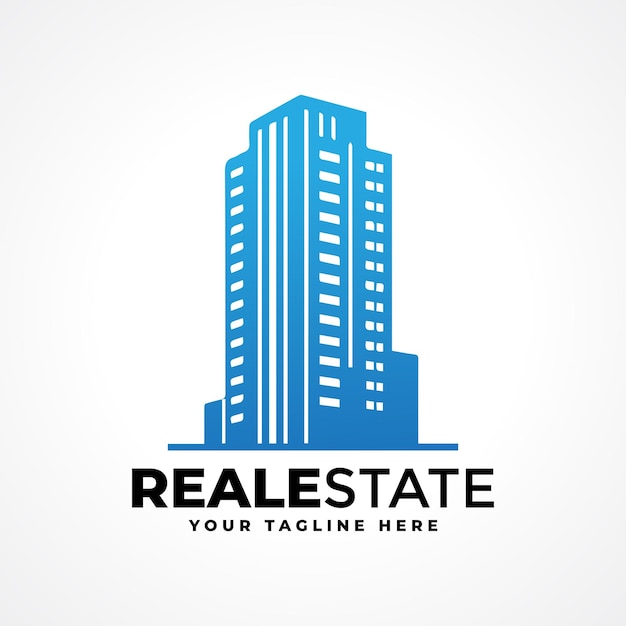 Vettore real estate logo design edificio logo design proprietà logo design