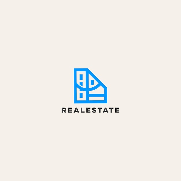 Real estate logo design. and building vector illustration