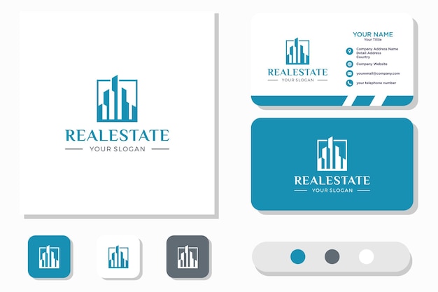 Real estate logo design e biglietto da visita