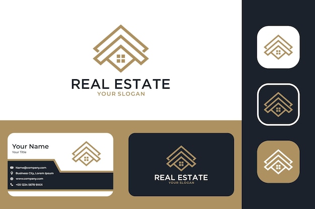 Real estate logo design and business card