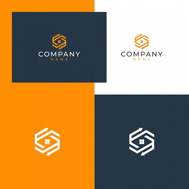 Real estate logo design concept