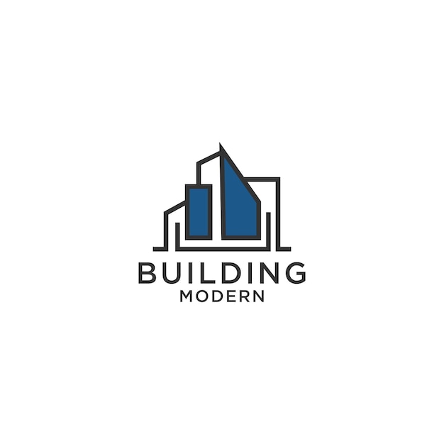 Real estate logo design. House and building vector