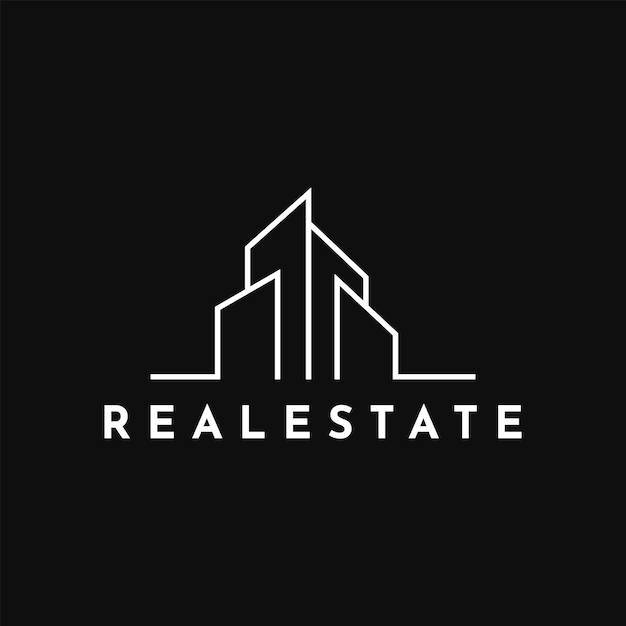 Real estate logo design minimalist