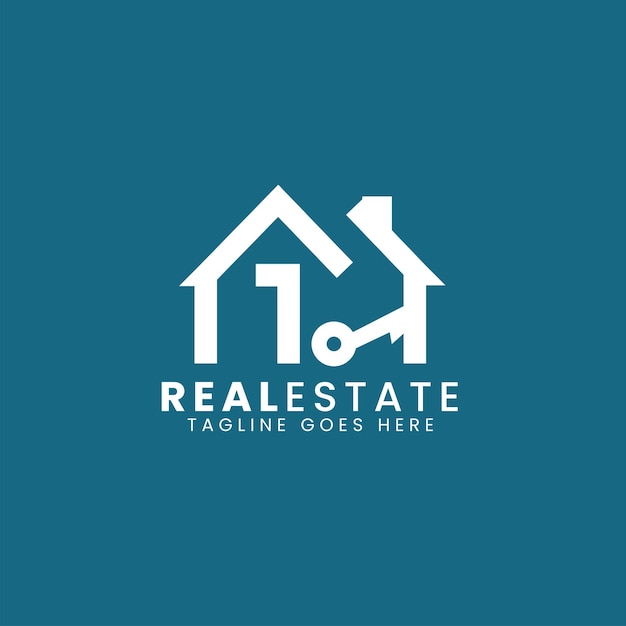 Vector real estate logo design for realtor