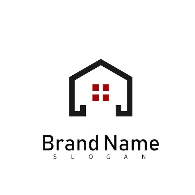 Real estate logo design symbol building