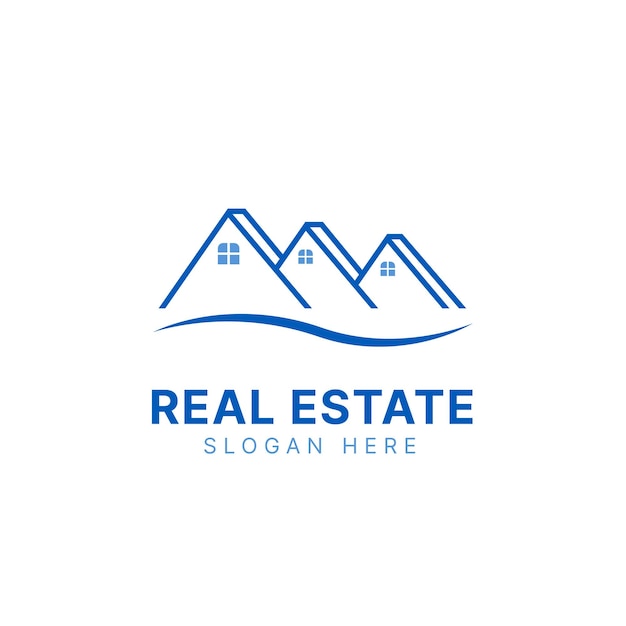 Real estate logo design template building logo house logo property logo