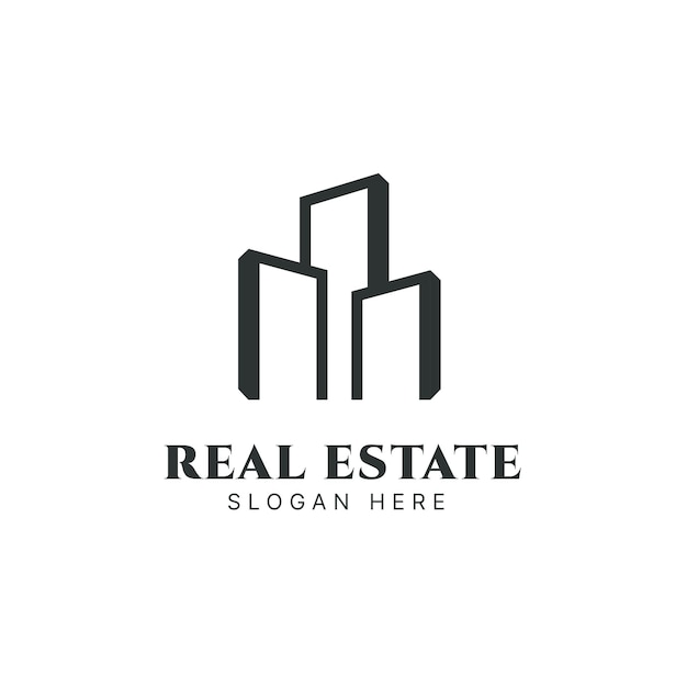 Real estate logo design template building logo house logo property logo