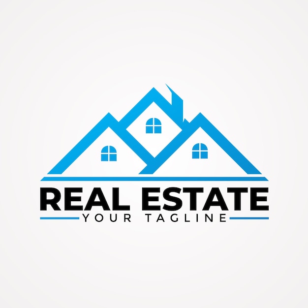 Real estate logo design template property logo design