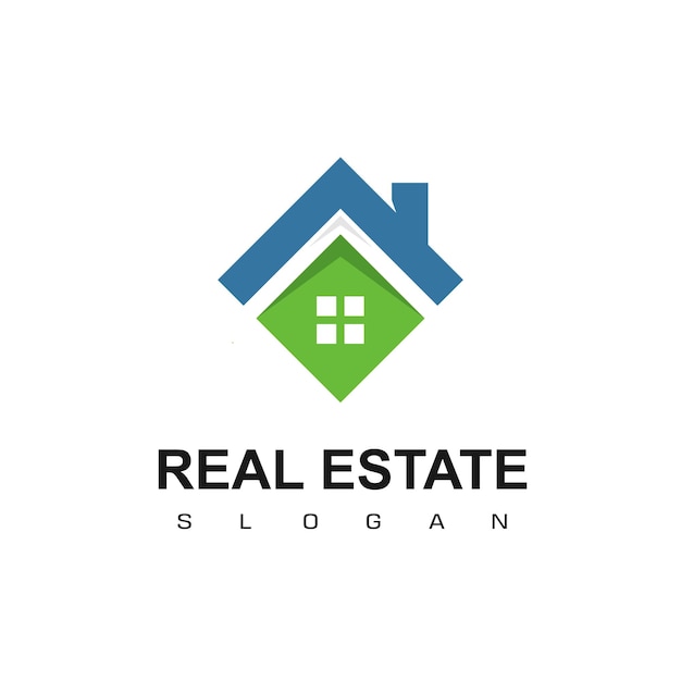 Real Estate Logo design template.  Roofing logo vector.