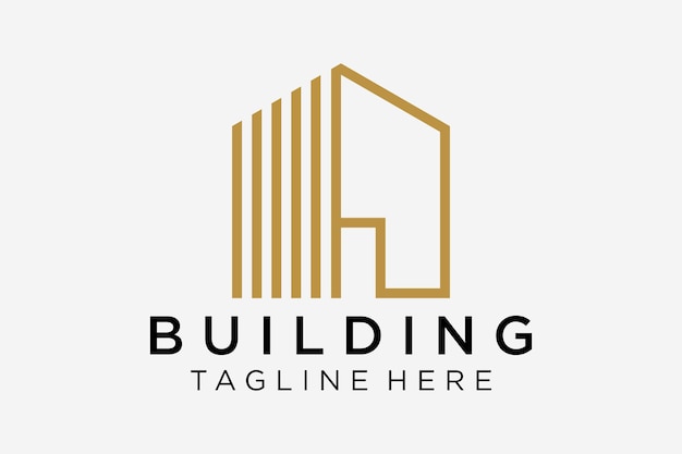 Real estate logo design template with modern concept