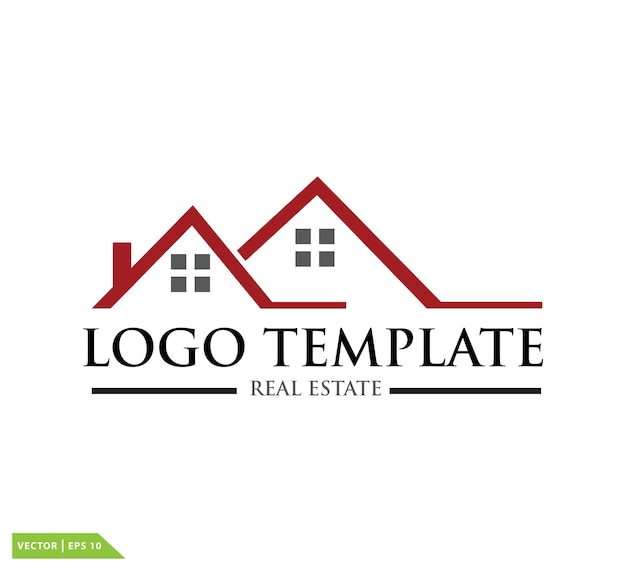 Vector real estate logo design template