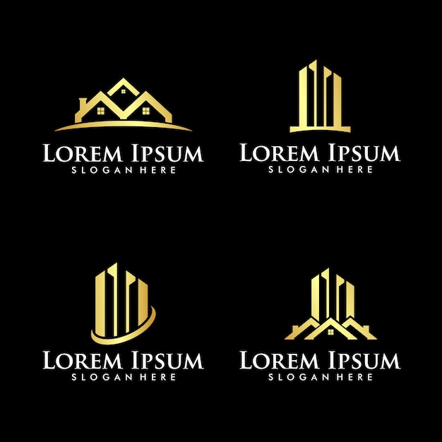 Вектор Шаблон дизайна логотипа недвижимости