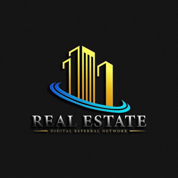 Vector real estate logo design template