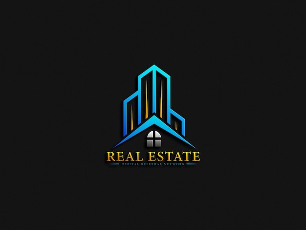 Vector real estate logo design template