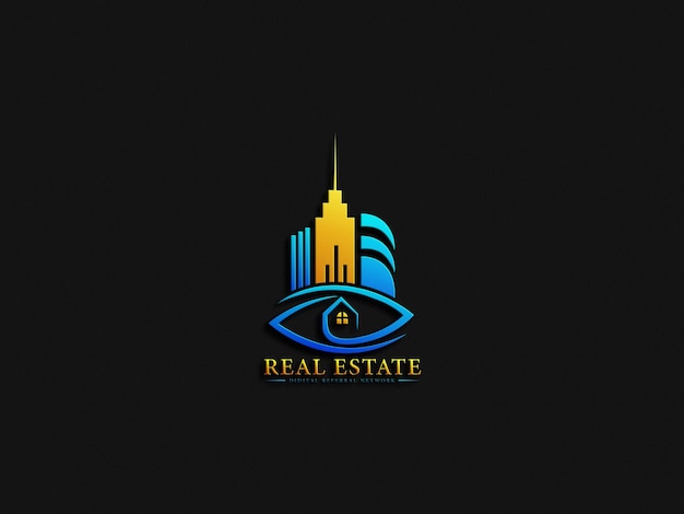 Vector real estate logo design template