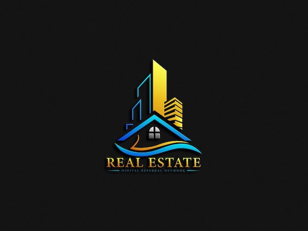 Vector real estate logo design template