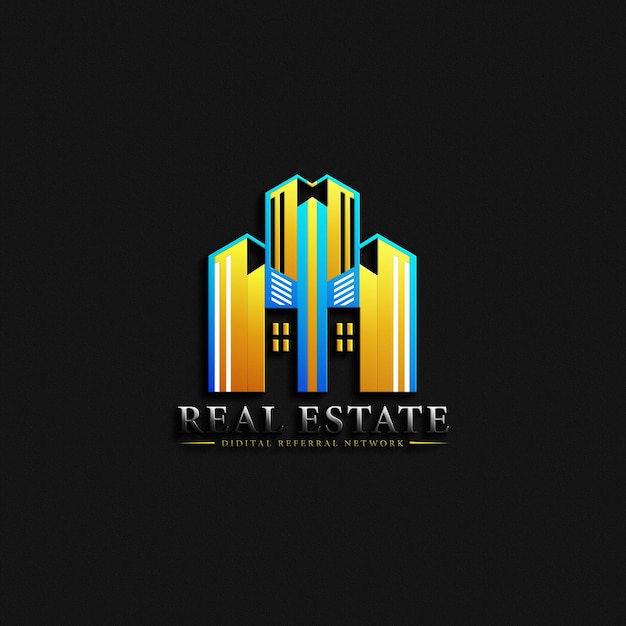 Vector real estate logo design template