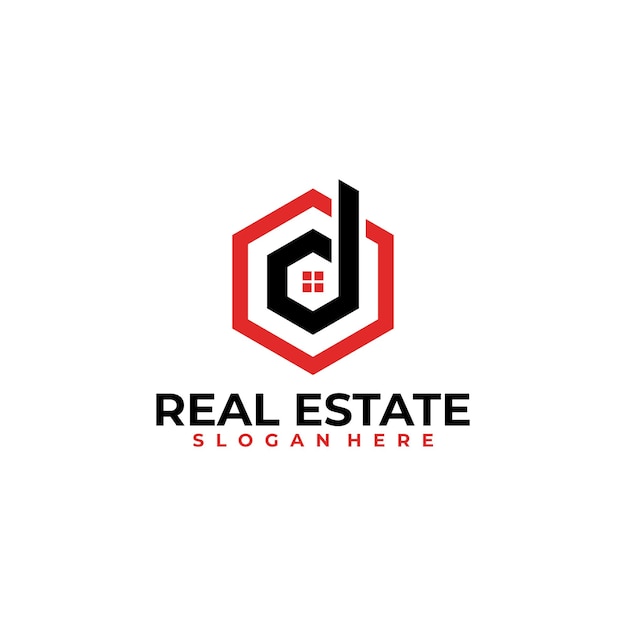 Real estate logo design vector template