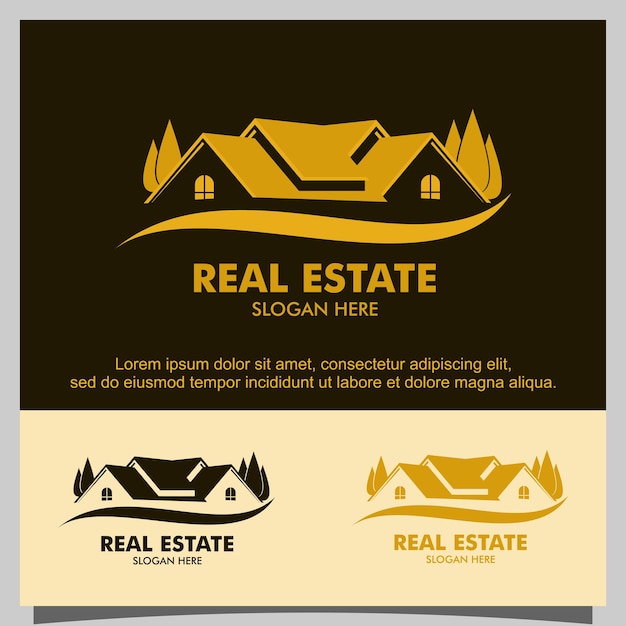 Real estate logo design vector