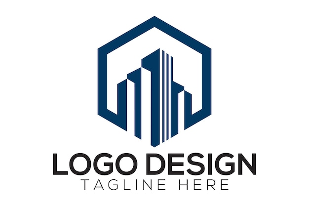 Real estate logo design vector