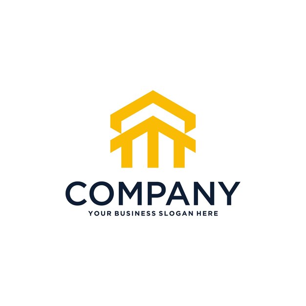 real estate logo design with house and building inspiration