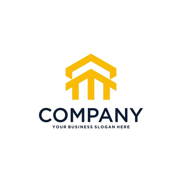 Vector real estate logo design with house and building inspiration