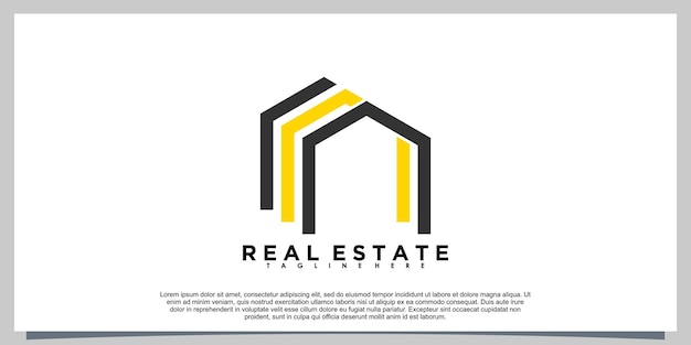 Real estate logo design with modern concept