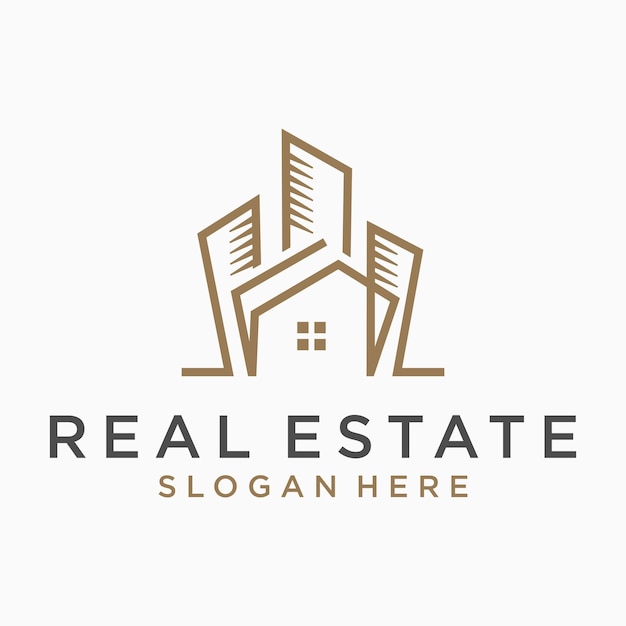 Real estate logo design with modern style