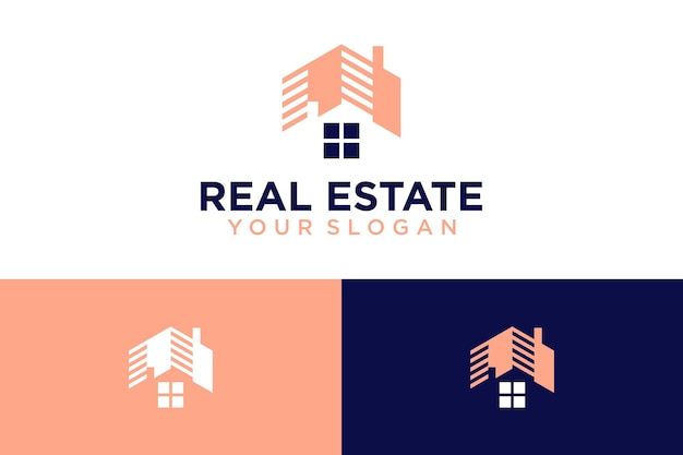 real estate logo design with rental and sale
