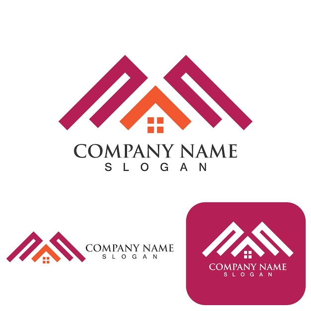 Real Estate logo Home logo Property and Construction Logo design