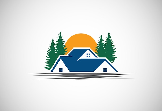 Логотип недвижимости, логотип дома, символ знака дома логотип