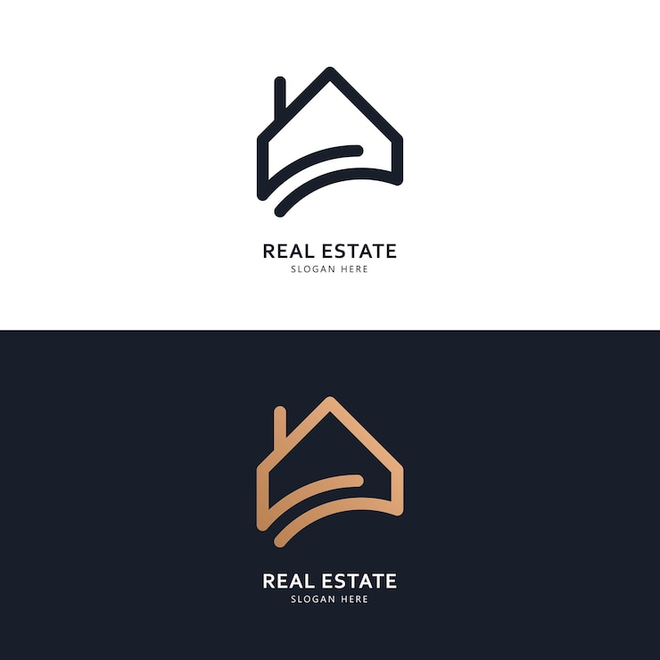 Vector 부동산 로고와 아이콘 디자인 개념