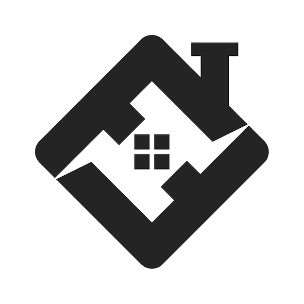 Шаблон логотипа Real Estate FH Icon Illustration Brand IdentityIsolated and flat illustration Векторная графика