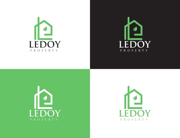 Real Estate Logo ll A black and white logo for a home for a company