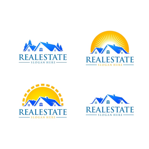 Vettore logo immobiliare, logo proprietà