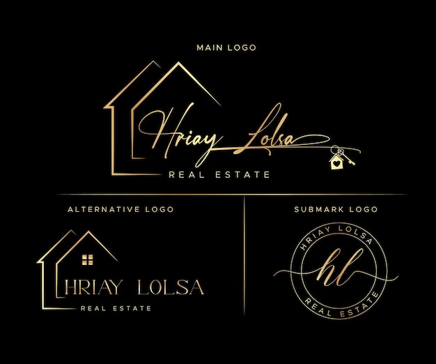 Vector real estate logo realtor logo property logo design vector template