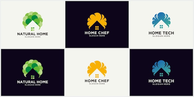 Real Estate Logo Set, Creative Home Logo Collection, Abstract Building Logo Set, Real Estate en Building logo's. Vector huis logo sjabloon