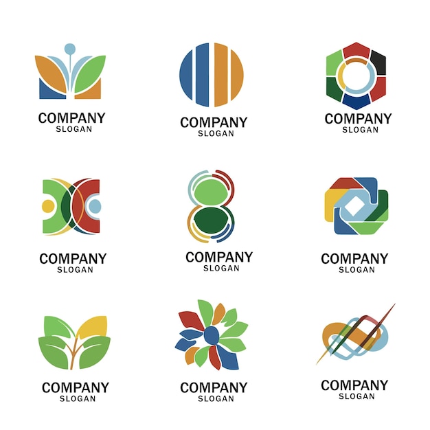 Real Estate Logo Set Creative House Logo Collection Abstract Buildings Logo Set