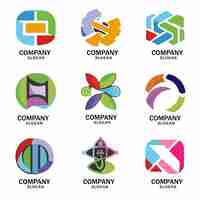 Vector real estate logo set creative house logo collection abstract buildings logo set