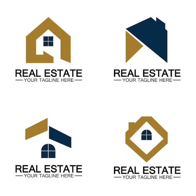 Real Estate Logo Template Building Property Development and Construction Logo Vector