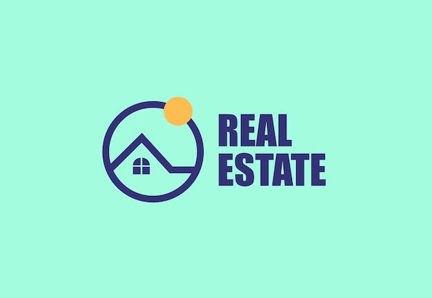 Real estate logo template design for company branding