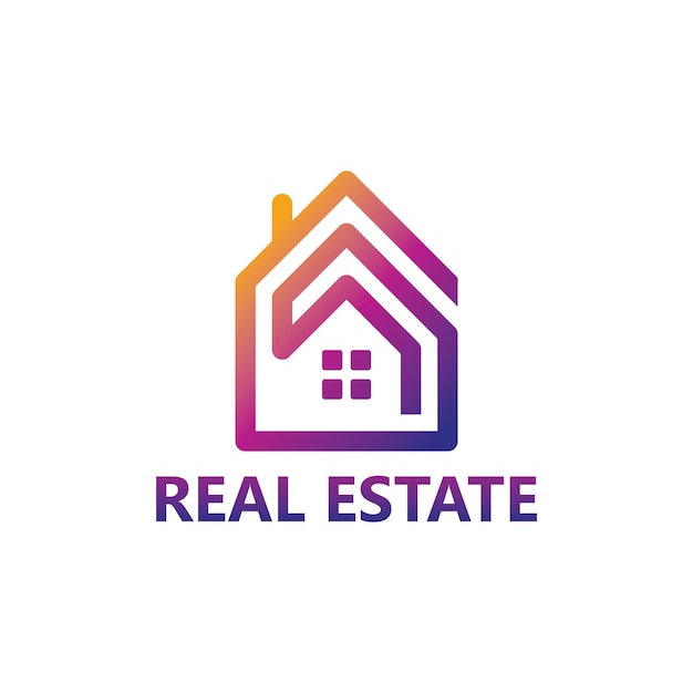 Real estate logo template design