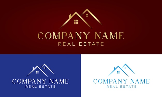 Real estate logo template premium Vector