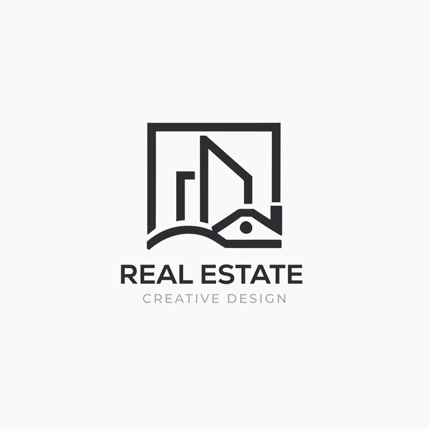 Шаблон логотипа недвижимости