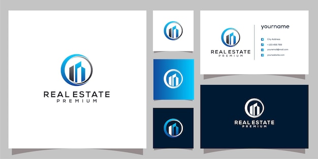 Real Estate logo vector icon illustration design Premium Vector