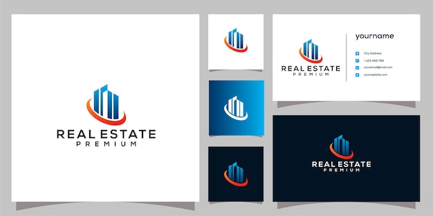 Real Estate logo vector icon illustration design Premium Vector