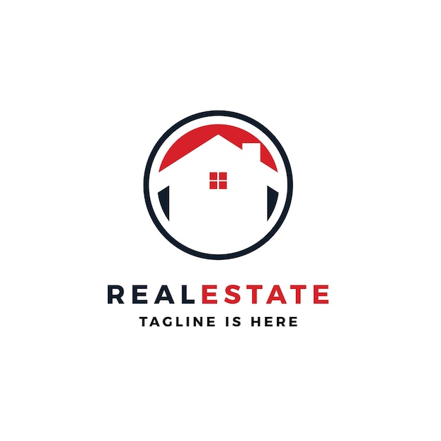 Real estate logo vector icon illustration