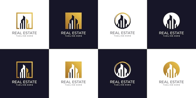 Real estate logo with creative concept