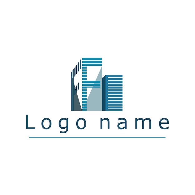 Logo immobiliare con lettera ff